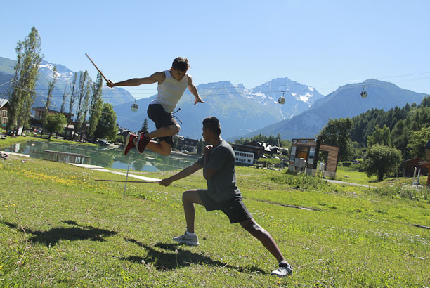 Vacances pour tous - colonies de vacances  - Courchevel - ... un cascadeur de cinéma